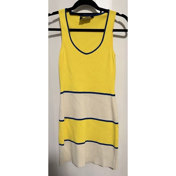 Moschino Boutique Dresses & Skirts - Moschino Boutique Yellow Striped Knit Dress Made in Italy Color block